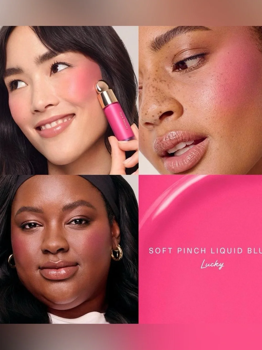 Rare Beauty NIB Soft Pinch Liquid Blush in Lucky (dewy)